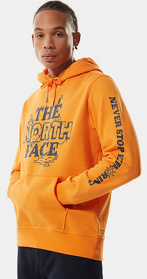 Толстовка мужская The North Face Himalayan Bottle Source Po Hoodie Light Exuberance Orange - Фото 3 большая