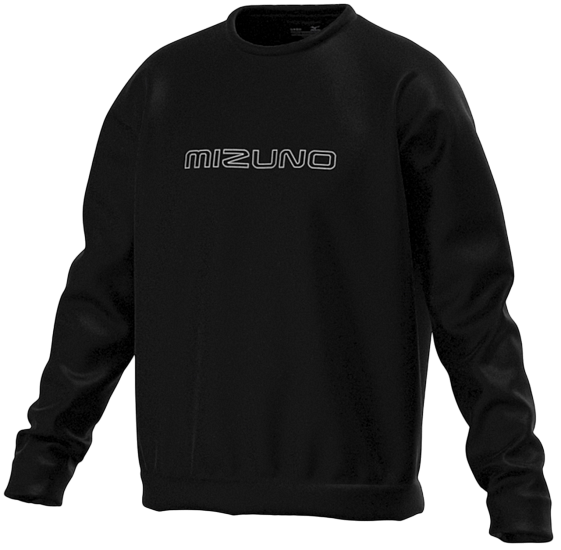 Свитшот мужской Mizuno Athletics Graphic Crew Black - Фото 2 большая