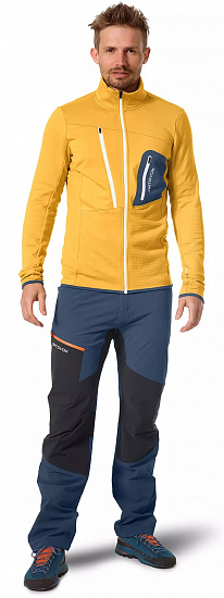 Куртка мужская Ortovox Fleece Grid Yellowstone - Фото 2 большая