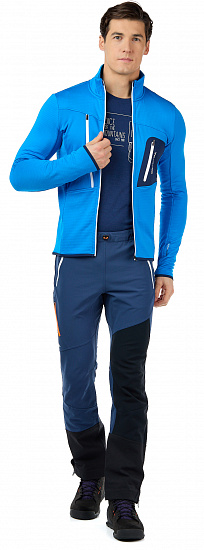 Куртка мужская Ortovox Fleece Grid Safety Blue - Фото 2 большая