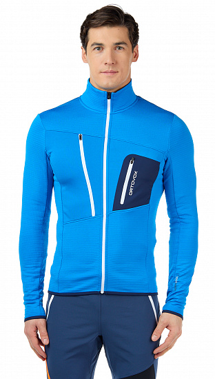 Куртка мужская Ortovox Fleece Grid Safety Blue - Фото 3 большая