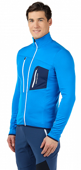 Куртка мужская Ortovox Fleece Grid Safety Blue - Фото 4 большая