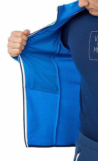 Куртка мужская Ortovox Fleece Grid Safety Blue - Фото 6 большая