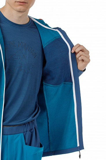 Куртка мужская Ortovox Fleece Light Tec Hoody Blue Sea - Фото 5 большая