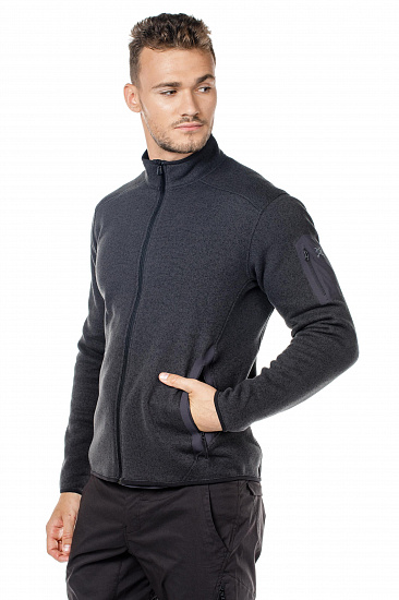 Куртка мужская Arcteryx Covert Cardigan Black Heather - Фото 4 большая