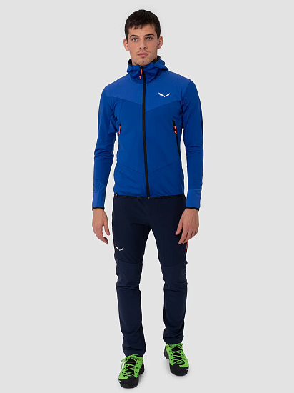 Куртка мужская Salewa Agner Hybrid Hooded Electric Melange - Фото 10 большая