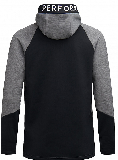 Куртка мужская Peak Performance Rider Zip Hood Med Grey Melange/Black - Фото 4 большая