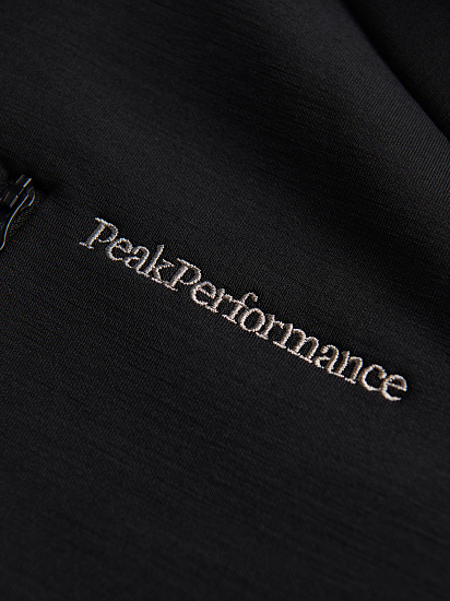 Куртка мужская Peak Performance Vertical Mid Zip Hood Black - Фото 3 большая