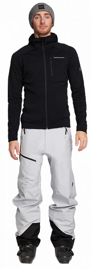 Куртка мужская Peak Performance Vertical Mid Zip Hood Black - Фото 7 большая