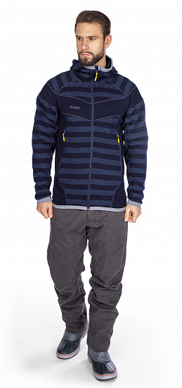 Куртка мужская Bergans Hollvin Wool Dk Navy/NightBlue Striped - Фото 11 большая