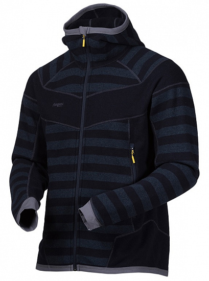Куртка мужская Bergans Hollvin Wool Dk Navy/NightBlue Striped - Фото 2 большая