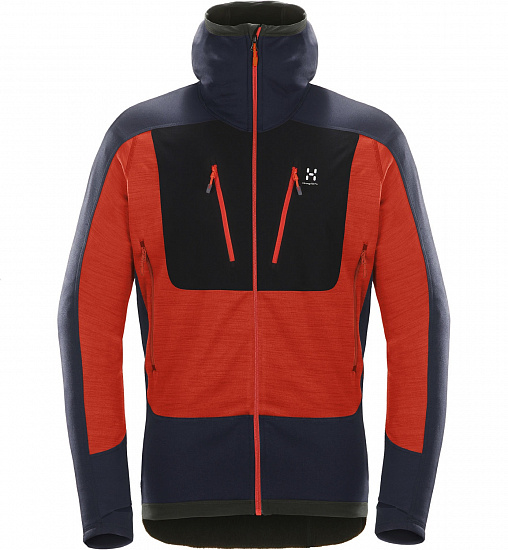 Куртка мужская Haglofs Serac Hood Tarn Blue/Habanero - Фото 1 большая