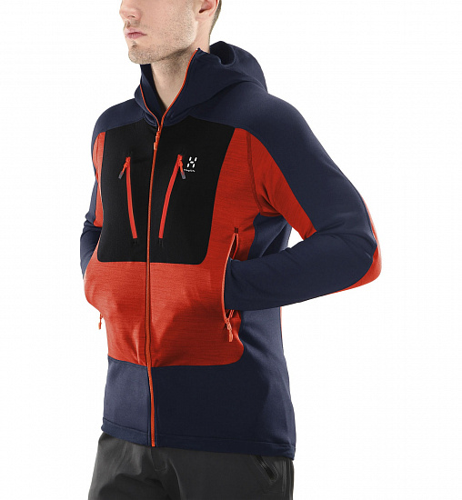 Куртка мужская Haglofs Serac Hood Tarn Blue/Habanero - Фото 3 большая