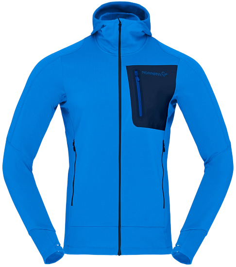 Куртка мужская Norrona Falketind Power Grid Zip Hood Skydiver - Фото 1 большая