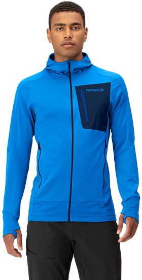 Куртка мужская Norrona Falketind Power Grid Zip Hood Skydiver - Фото 5 большая