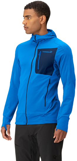 Куртка мужская Norrona Falketind Power Grid Zip Hood Skydiver - Фото 7 большая