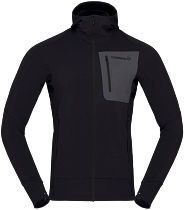 Куртка мужская Norrona Falketind Power Grid Zip Hood Caviar Black