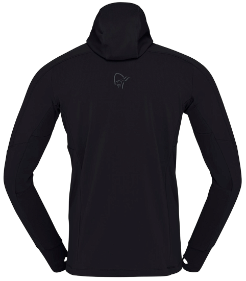 Куртка мужская Norrona Falketind Power Grid Zip Hood Caviar Black - Фото 3 большая