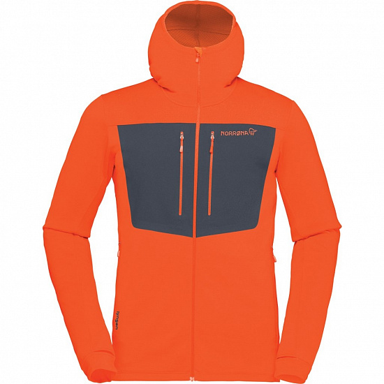 Куртка мужская Norrona Lyngen Powerstretch Pro Zip Hoodie Scarlett Ibis - Фото 1 большая