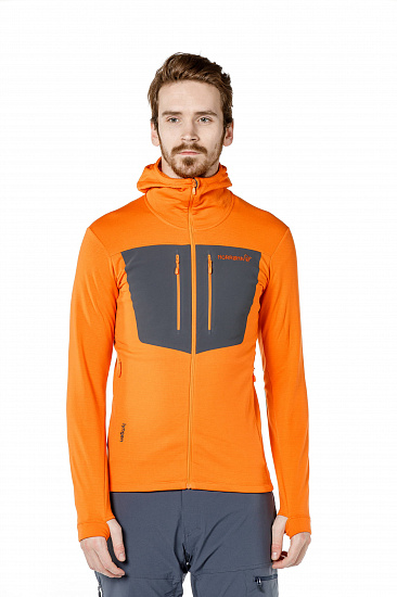Куртка мужская Norrona Lyngen Powerstretch Pro Zip Hoodie Scarlett Ibis - Фото 7 большая