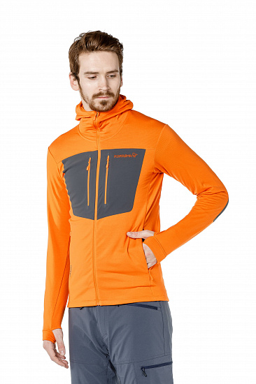 Куртка мужская Norrona Lyngen Powerstretch Pro Zip Hoodie Scarlett Ibis - Фото 8 большая