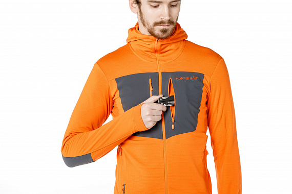 Куртка мужская Norrona Lyngen Powerstretch Pro Zip Hoodie Scarlett Ibis - Фото 10 большая