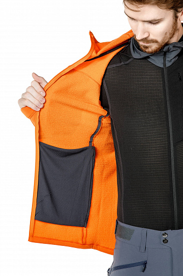 Куртка мужская Norrona Lyngen Powerstretch Pro Zip Hoodie Scarlett Ibis - Фото 11 большая