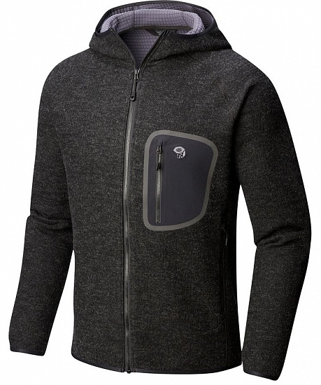 Куртка мужская Mountain Hardwear Hatcher Full Zip Hoody Black - Фото 1 большая