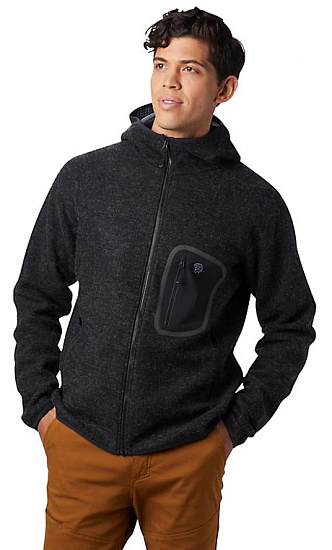 Куртка мужская Mountain Hardwear Hatcher Full Zip Hoody Black - Фото 3 большая
