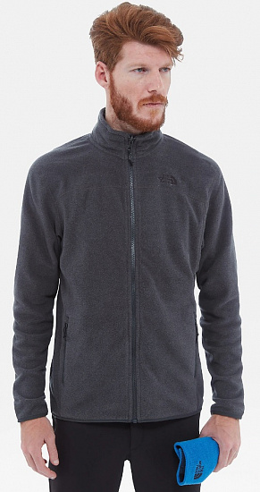 Куртка мужская The North Face 100 Glacier Full Zip Tnf Dark Grey Heather - Фото 3 большая