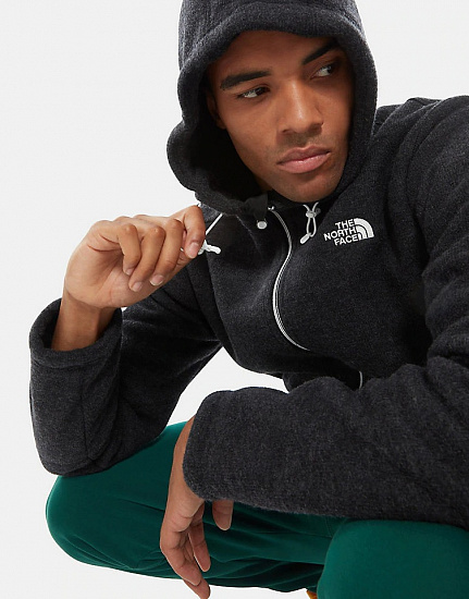 Куртка мужская The North Face Zermatt Full Zip Hoodie Tnf Black Heather - Фото 6 большая
