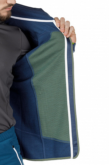Куртка мужская Ortovox Fleece Night Blue - Фото 6 большая