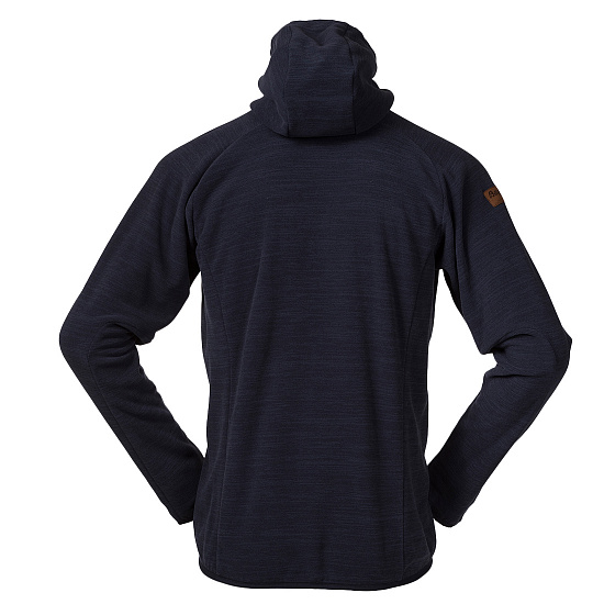 Куртка мужская Bergans Hareid Fleece Hood Dk Navy Mel - Фото 3 большая
