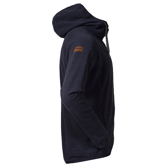 Куртка мужская Bergans Hareid Fleece Hood Dk Navy Mel - Фото 4 большая