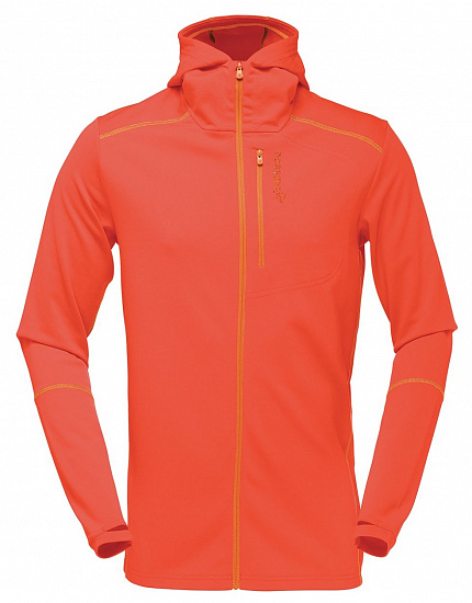 Куртка мужская Norrona Trollveggen Warm/Wool1 Zip Hoodie Burnt Orange - Фото 1 большая