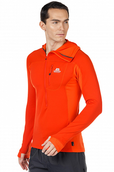 Пулон мужской Mountain Equipment Eclipse Hooded Zip T Cardinal Orange - Фото 2 большая