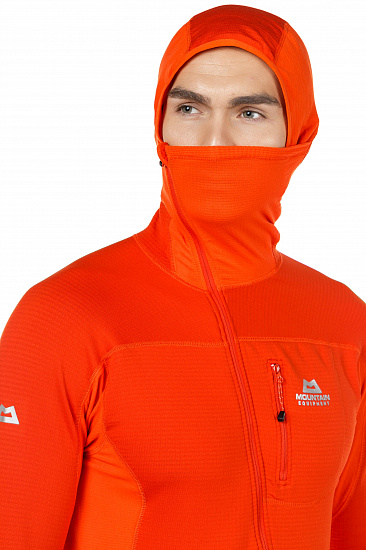 Пулон мужской Mountain Equipment Eclipse Hooded Zip T Cardinal Orange - Фото 4 большая