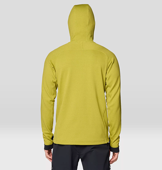 Куртка мужская Mountain Hardwear Polartec Power Grid Full Zip Moon Moss/Black - Фото 3 большая
