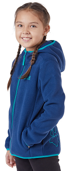 Куртка детская Jack Wolfskin Baksmalla Hooded Dark Indigo - Фото 4 большая