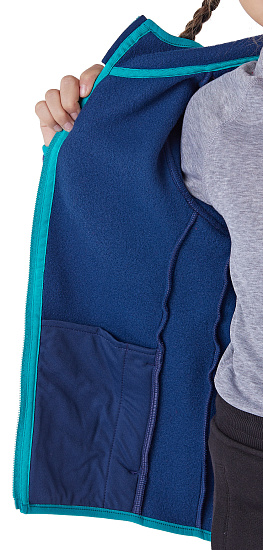 Куртка детская Jack Wolfskin Baksmalla Hooded Dark Indigo - Фото 6 большая