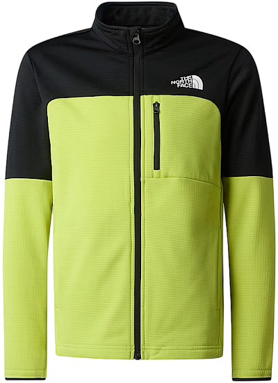 Куртка детская The North Face Hike Full Zip Midlayer Tnf Black/Fizz Lime - Фото 1 большая