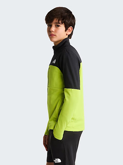 Куртка детская The North Face Hike Full Zip Midlayer Tnf Black/Fizz Lime - Фото 4 большая