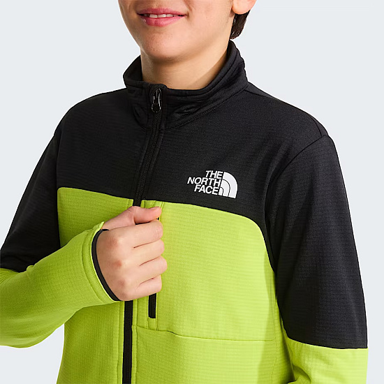 Куртка детская The North Face Hike Full Zip Midlayer Tnf Black/Fizz Lime - Фото 6 большая