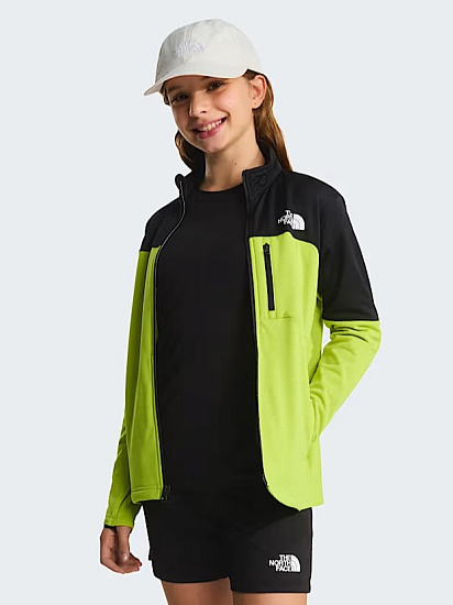 Куртка детская The North Face Hike Full Zip Midlayer Tnf Black/Fizz Lime - Фото 13 большая