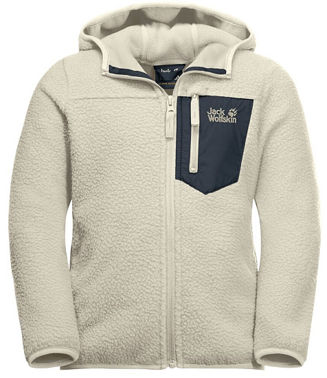 Куртка детская Jack Wolfskin Ice Cloud Hood White Sand - Фото 1 большая