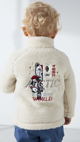 Толстовка детская Poivre Blanc 1510-BBBY/A Teddy Offwhite - Фото 3 большая