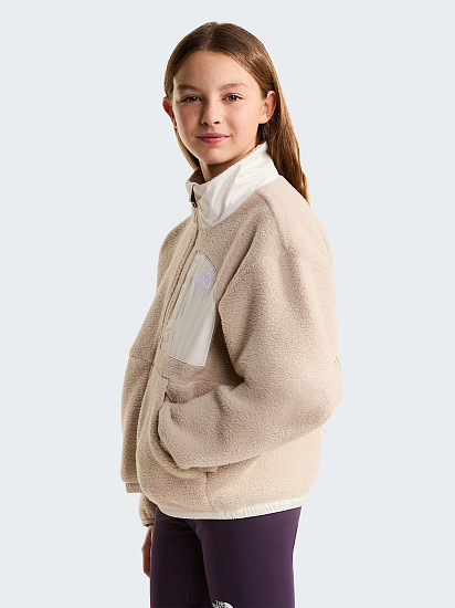 Куртка флисовая детская The North Face Yumiori Off-Peak FZ Timeless Taupe/White Dune - Фото 4 большая