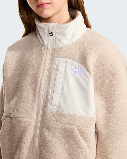 Куртка флисовая детская The North Face Yumiori Off-Peak FZ Timeless Taupe/White Dune - Фото 6 большая