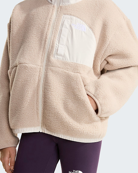 Куртка флисовая детская The North Face Yumiori Off-Peak FZ Timeless Taupe/White Dune - Фото 7 большая