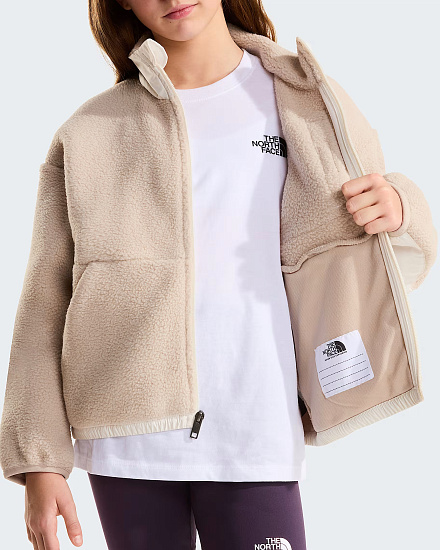 Куртка флисовая детская The North Face Yumiori Off-Peak FZ Timeless Taupe/White Dune - Фото 9 большая